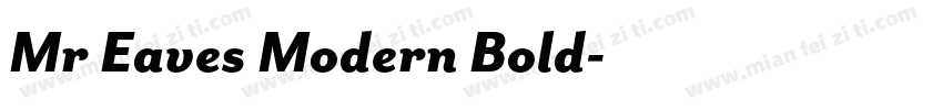 Mr Eaves Modern Bold字体转换